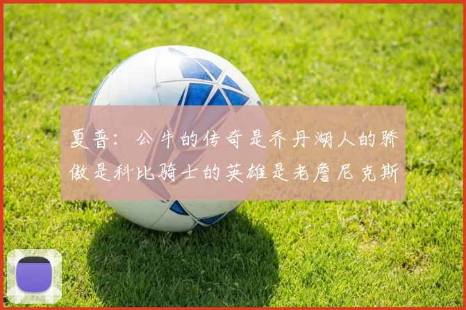 夏普：公牛的传奇是乔丹湖人的骄傲是科比骑士的英雄是老詹尼克斯的希望是布伦森